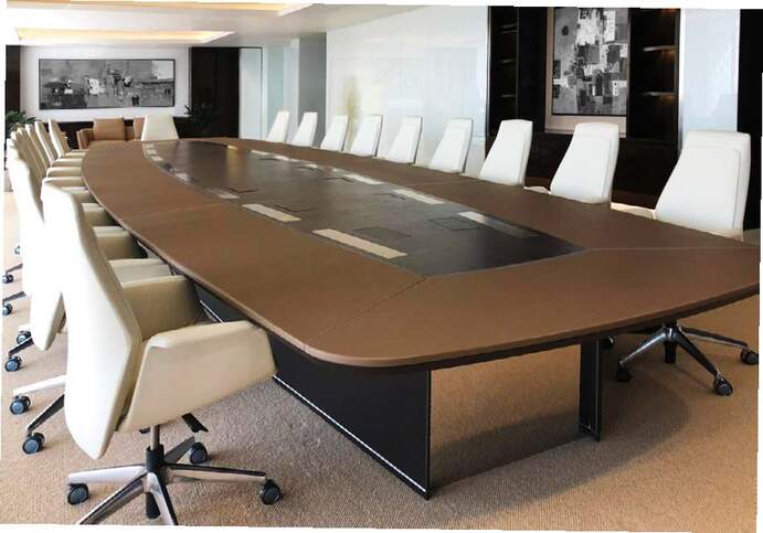 طاولة اجتماعات طويلة كبيرة، كراسي طاولة اجتماع مودرن