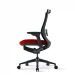 Bashtoul swivel office chair with armrests - black and red - S10G120M