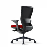 Bashtoul swivel office chair with armrests - black and red - S10G120M