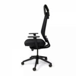 Interstuhl High Swivel Office Chair with Headrest and Armrests - (German Made) - Black - JC218