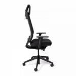 Interstuhl High Swivel Office Chair with Headrest and Armrests - (German Made) - Black - JC218