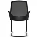 Interstuhl Cantilever Frame Chair with Armrests - (German Made) - Black - 570B