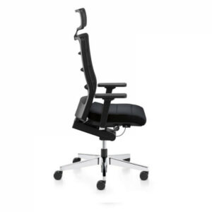 Interstuhl High Swivel Office Chair with Headrest and Armrests - (German Made) - Black - 3C72