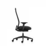 Interstuhl Medium Size Swivel Office Chair with Armrests (German Made) - Black - EV211