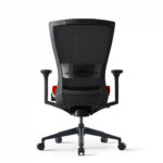 Bashtoul swivel office chair with armrests - black and red - S10G120M