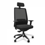 Interstuhl Low Height Swivel Office Chair with Headrest and Armrests – (German Made) - Black - AIMis 1S14