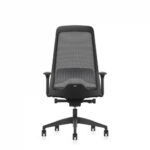 Interstuhl Medium Size Swivel Office Chair with Armrests (German Made) - Black - EV211