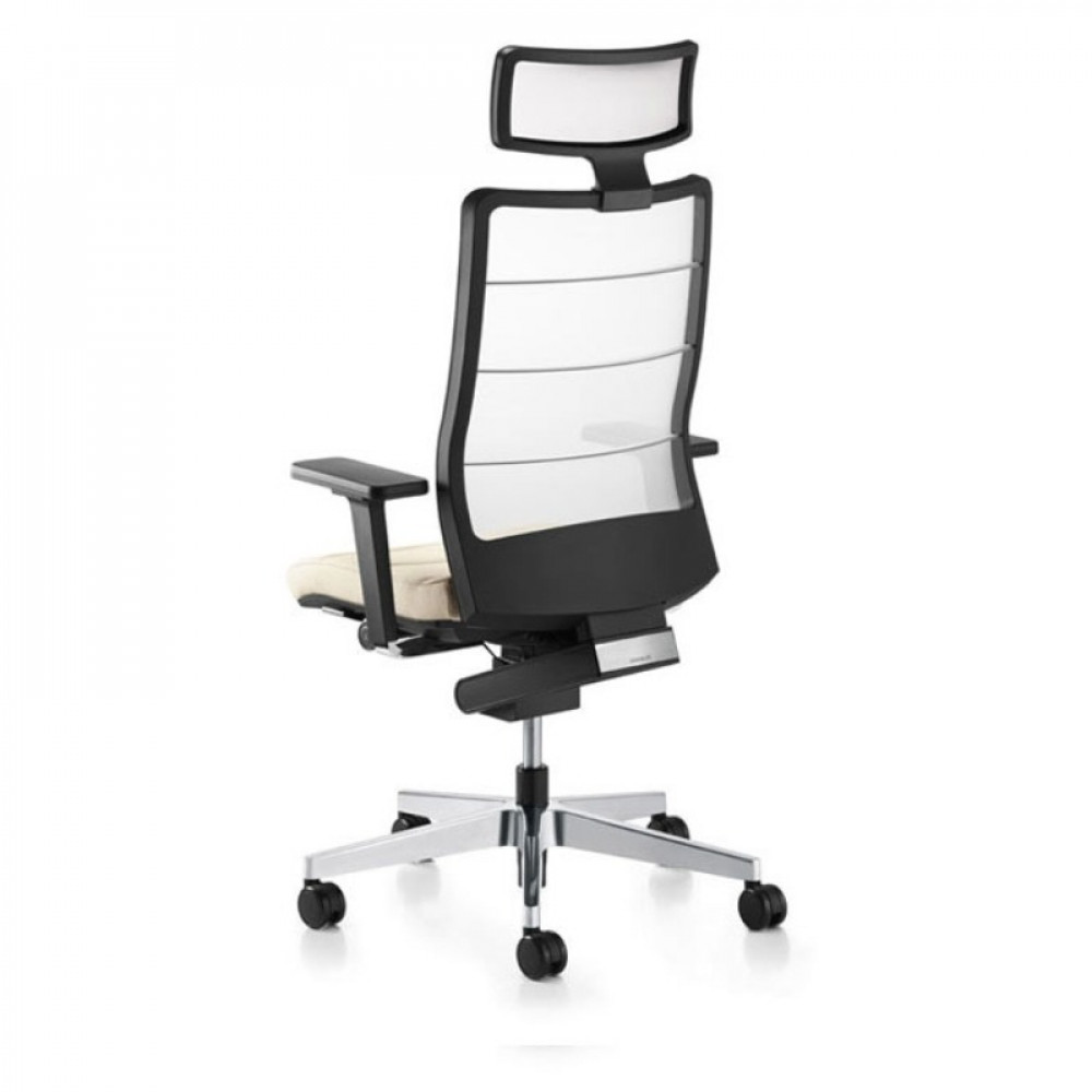 Interstuhl High Swivel Office Chair with Headrest and Armrests - Image 4