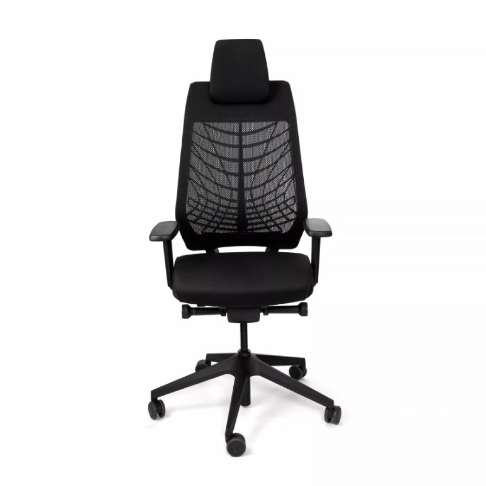 Interstuhl High Swivel Office Chair with Headrest and Armrests