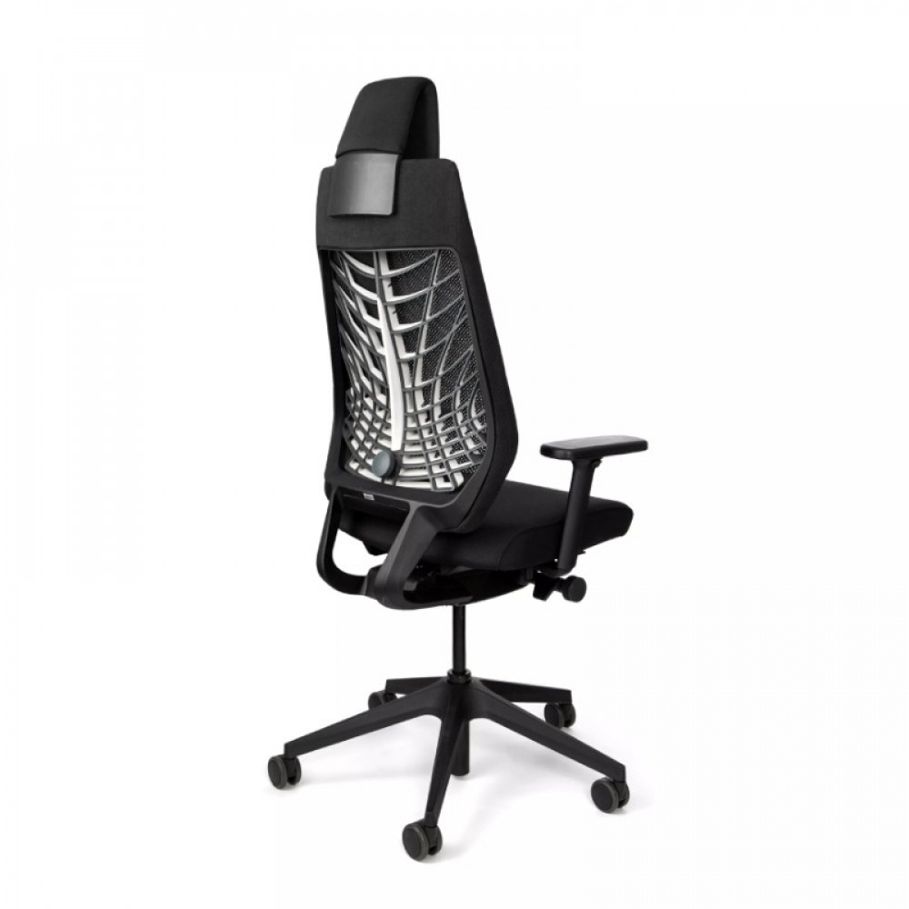 Interstuhl High Swivel Office Chair with Headrest and Armrests - Image 6