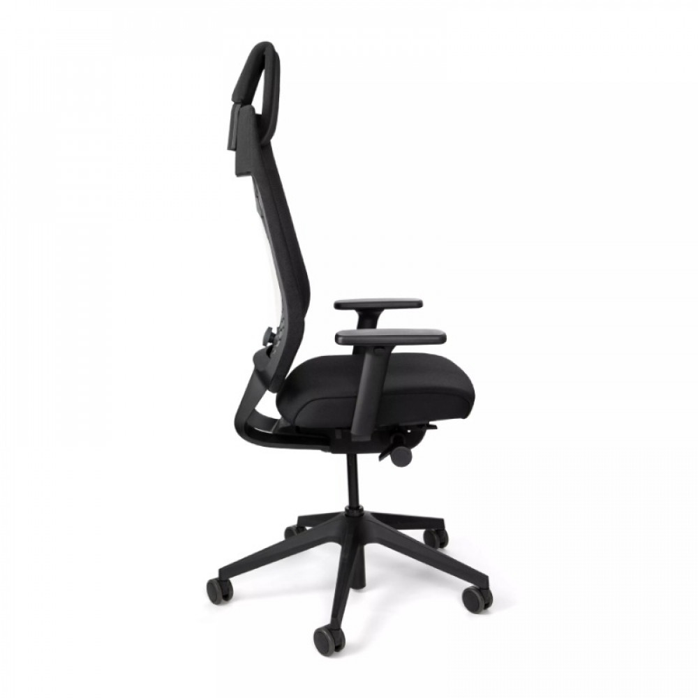 Interstuhl High Swivel Office Chair with Headrest and Armrests - Image 7