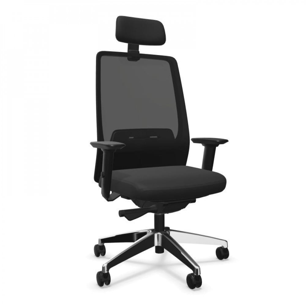 Interstuhl Low Height Swivel Office Chair with Headrest and Armrests - Image 2