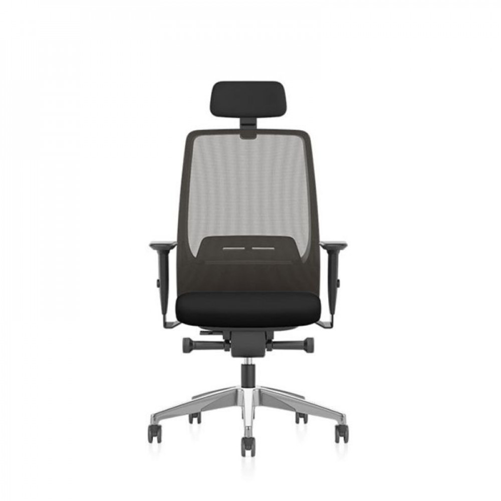 Interstuhl Low Height Swivel Office Chair with Headrest and Armrests