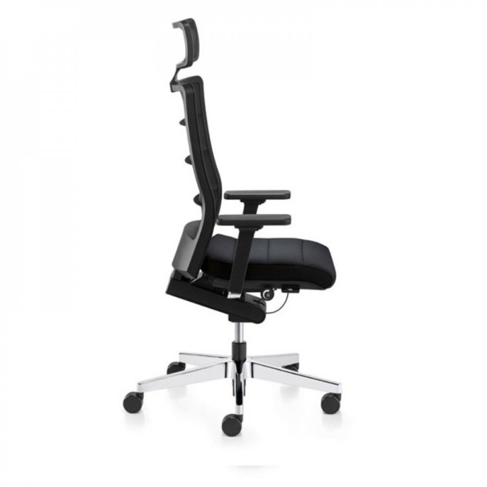 Interstuhl High Swivel Office Chair with Headrest and Armrests - Image 2