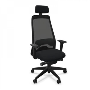 Interstuhl High Swivel Office Chair with Headrest and Armrests